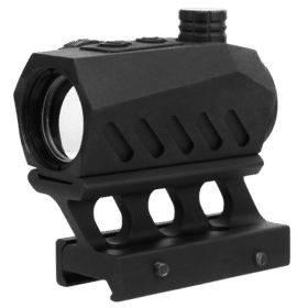 The TacFire Dual Illuminated low-profile red dot is made to withstand frequent, heavy use without damage.